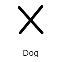 letter X, lines